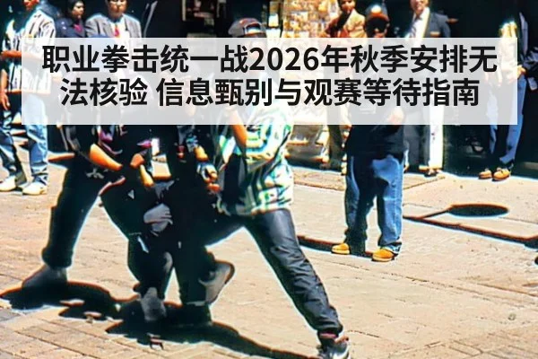 职业拳击统一战2026年秋季安排无法核验 信息甄别与观赛等待指南